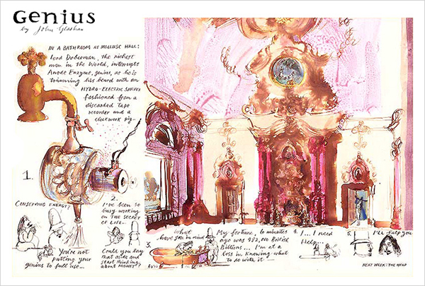 Genius cartoon © John Glashan