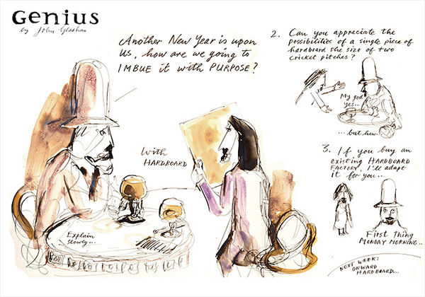 Genius strip cartoon © John Glashan