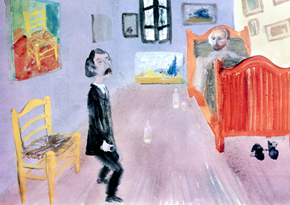 Hey, Paul, don't sit on that chair - it's just been painted ... © John Glashan