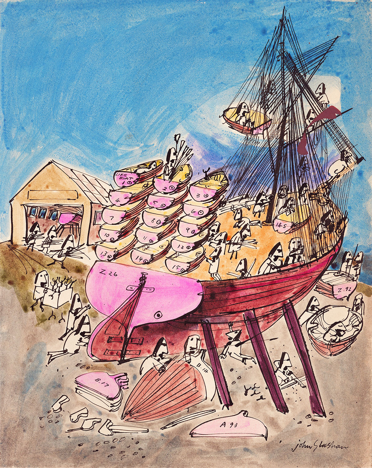 Illustration for Lilliput 1960 © John Glashan Illustration for Lilliput 1960 © John Glashan